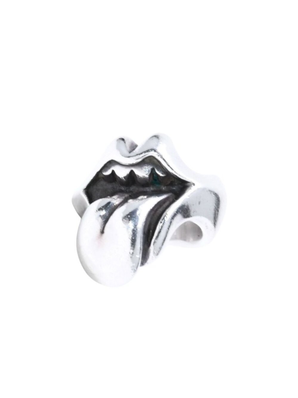 Chrome Hearts Lip Tongue LG Lip & Tan Large Ring Weight 925 Sterling Silver